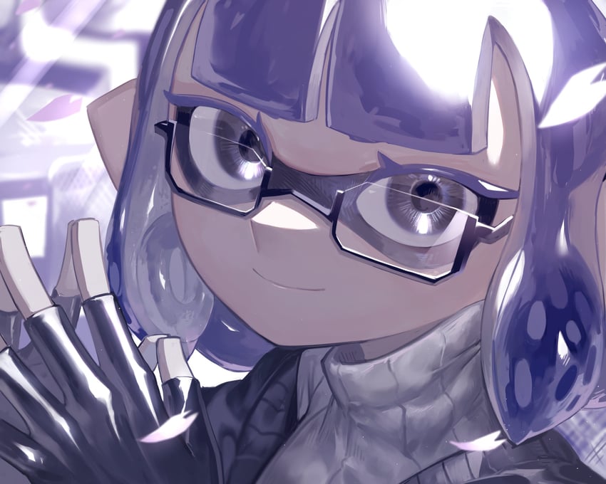 inkling player character and inkling girl (splatoon) drawn by no_(13_10_1230)