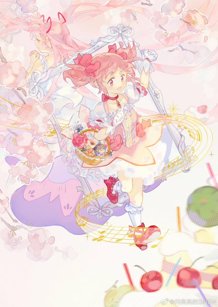 akemi homura, kaname madoka, and ultimate madoka (mahou shoujo madoka magica) drawn by siren_(jzy601306223)