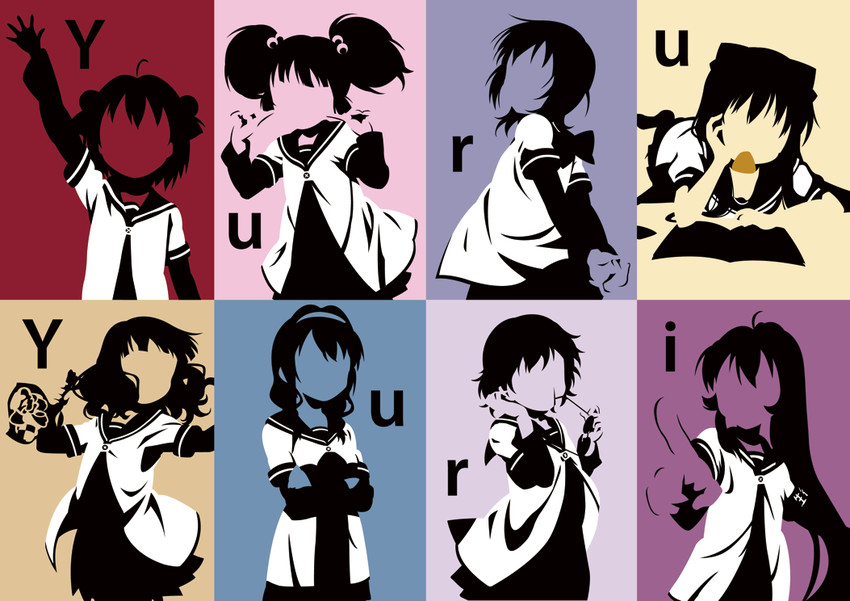 toshinou kyouko, akaza akari, funami yui, yoshikawa chinatsu, oomuro sakurako, and 3 more (yuruyuri) drawn by midorigunso3