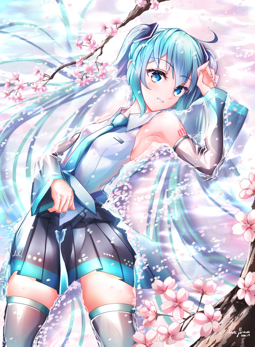 hatsune miku (vocaloid) drawn by naka_(nakamaru_ak)