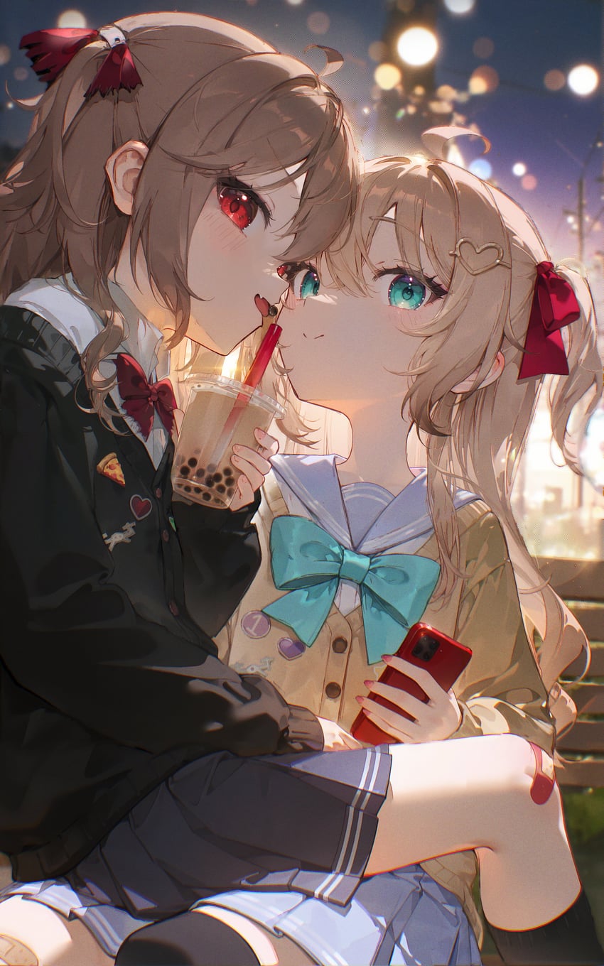 neuro-sama and evil neuro-sama (vedal ai) drawn by karachiiy