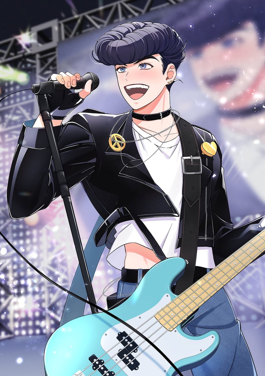 higashikata josuke (jojo no kimyou na bouken and 1 more) drawn by bonggi_jojo