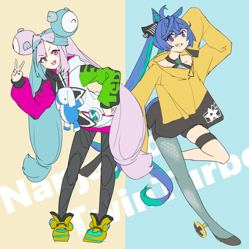 iono and twin turbo (pokemon and 2 more) drawn by ninchan