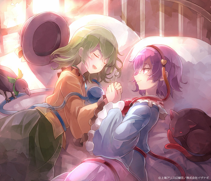 komeiji koishi, komeiji satori, kaenbyou rin, and reiuji utsuho (touhou) drawn by 60mai