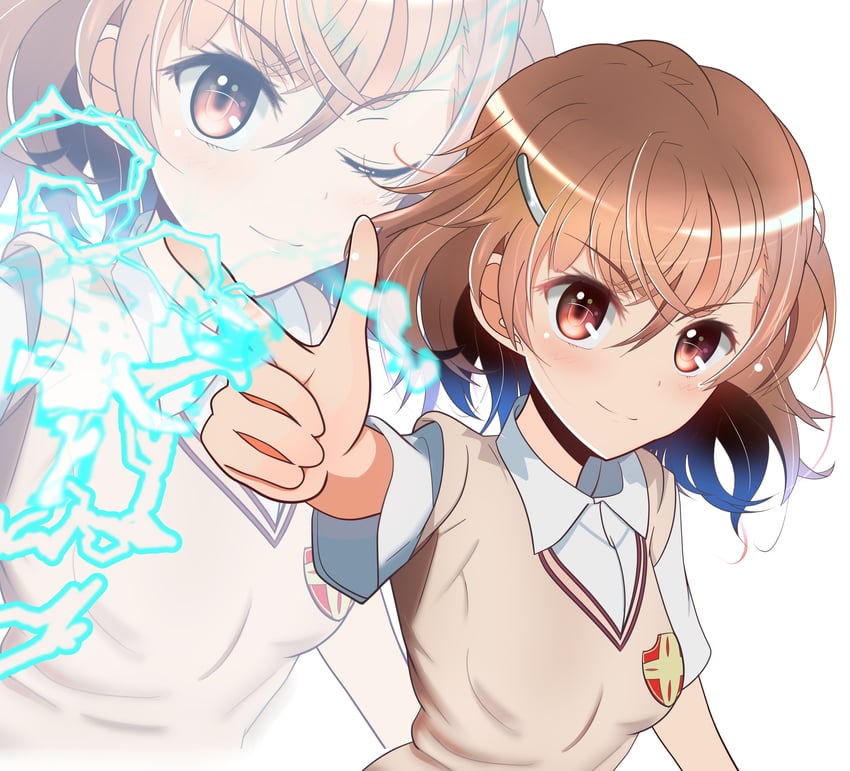 misaka mikoto (toaru majutsu no index and 1 more) drawn by kumaisao