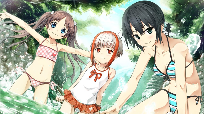 sawai natsuha, sumi, and arishima alice (monobeno) drawn by cura