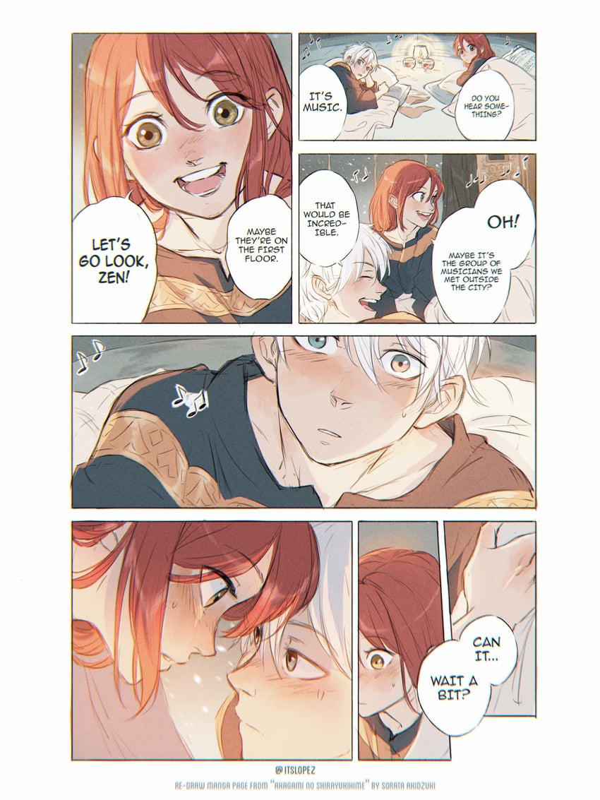 shirayuki and zen wistalia (akagami no shirayukihime) drawn by itslopezz