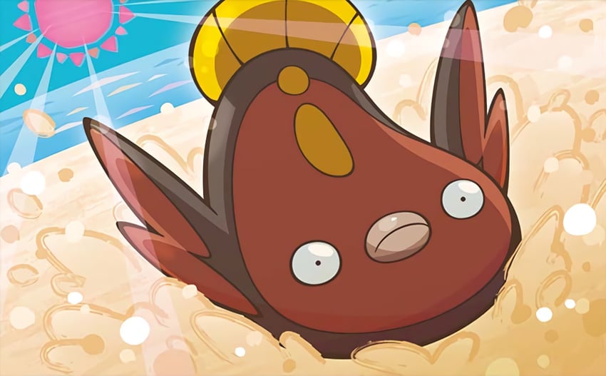 stunfisk (pokemon and 1 more) drawn by mahou_(fushiginamamori)