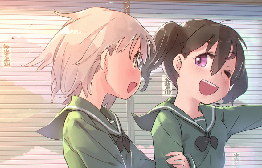 yukimura aoi and kuraue hinata (yama no susume) drawn by minawa