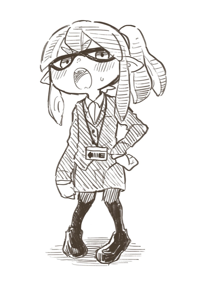 inkling player character, inkling girl, and igarashi futaba (splatoon and 1 more) drawn by shiromanta