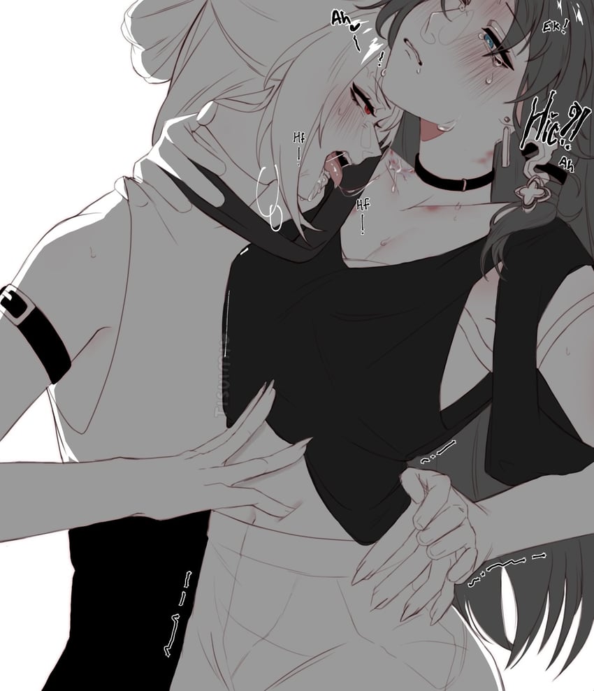 fu hua and jingliu (honkai and 2 more) drawn by suimi_esse