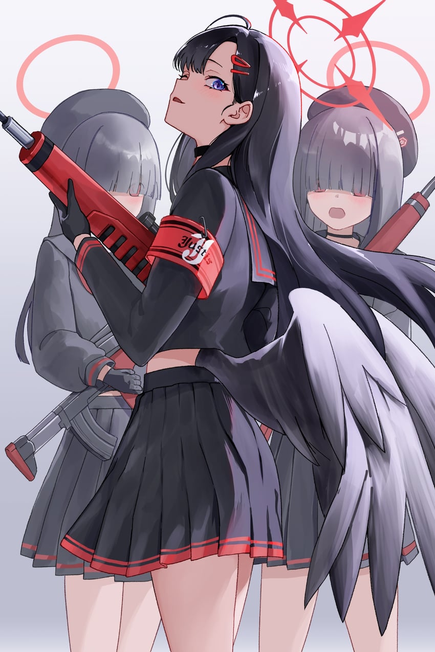 ichika and justice task force member (blue archive) drawn by noomaru_(nomorepeople)