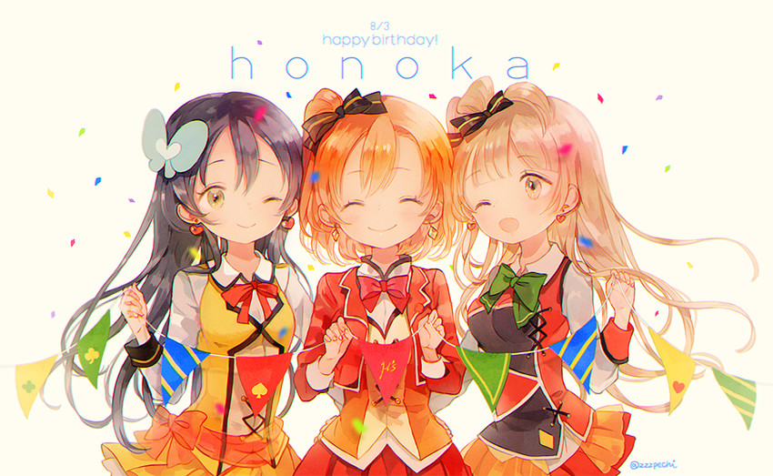 sonoda umi, minami kotori, and kosaka honoka (love live! and 2 more) drawn by pechika