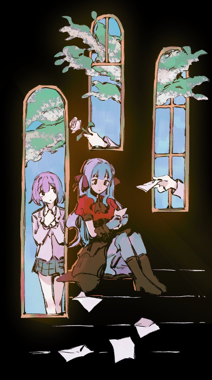 togawa sakiko and takamatsu tomori (bang dream! and 1 more) drawn by xenoee