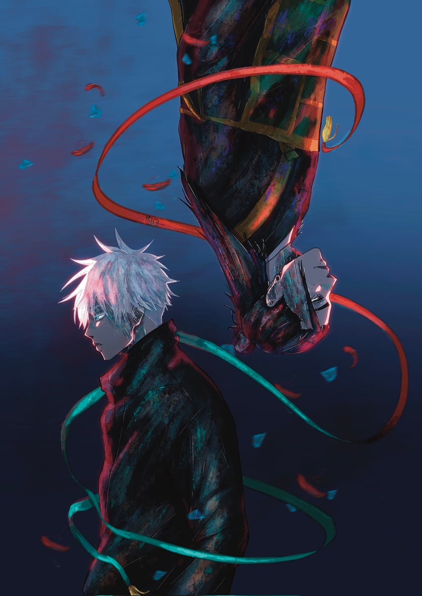 gojou satoru and getou suguru (jujutsu kaisen) drawn by sgmarine2