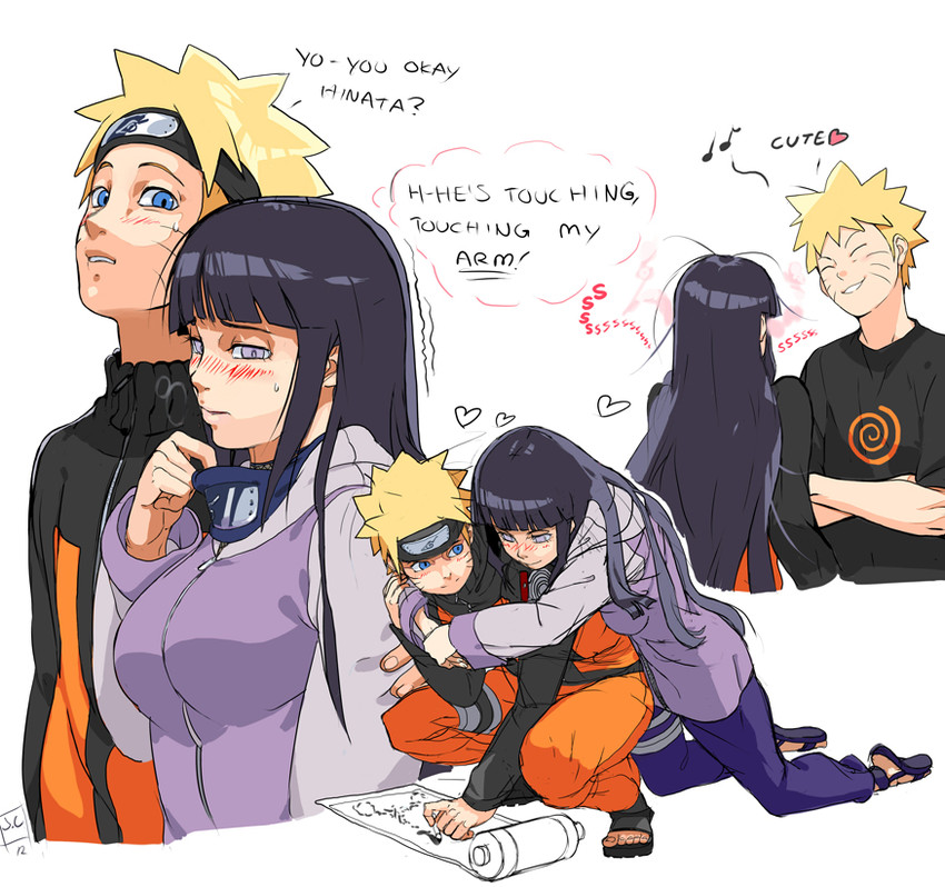 uzumaki naruto and hyuuga hinata (naruto and 1 more) drawn by overlord_jc