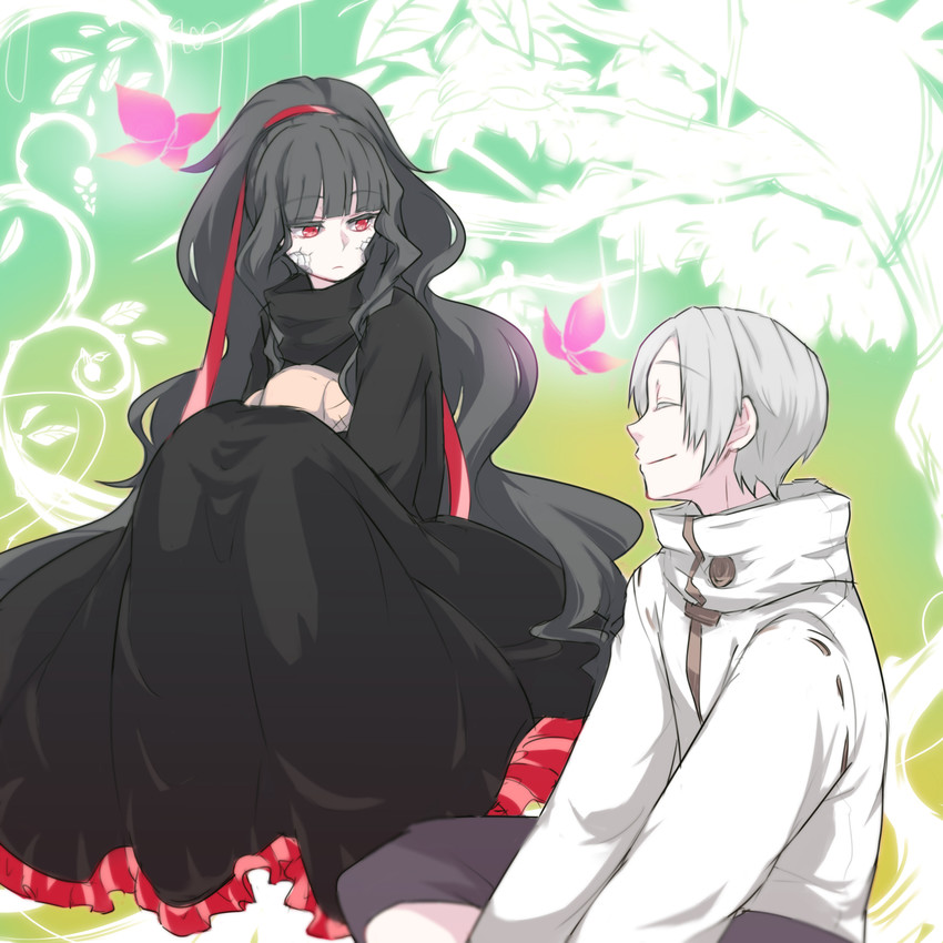 azami and tsukihiko (kagerou project) drawn by chiyozaka