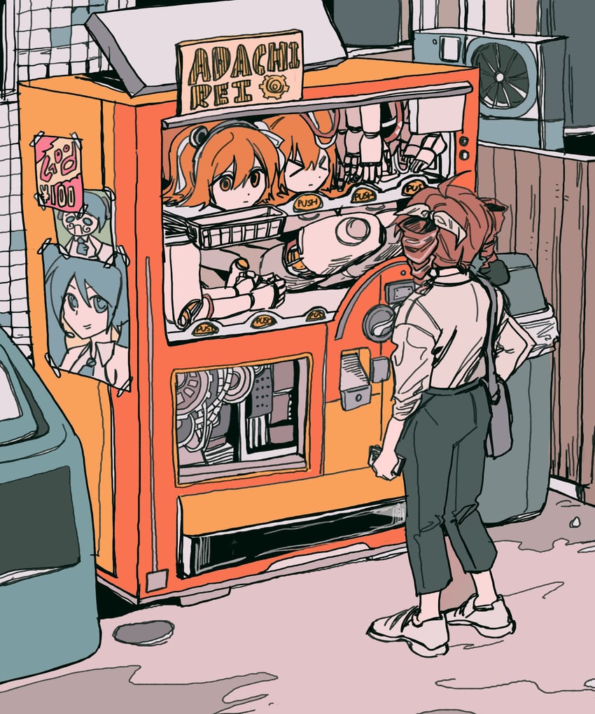 hatsune miku, kasane teto, and adachi rei (vocaloid and 3 more) drawn by jeon_se