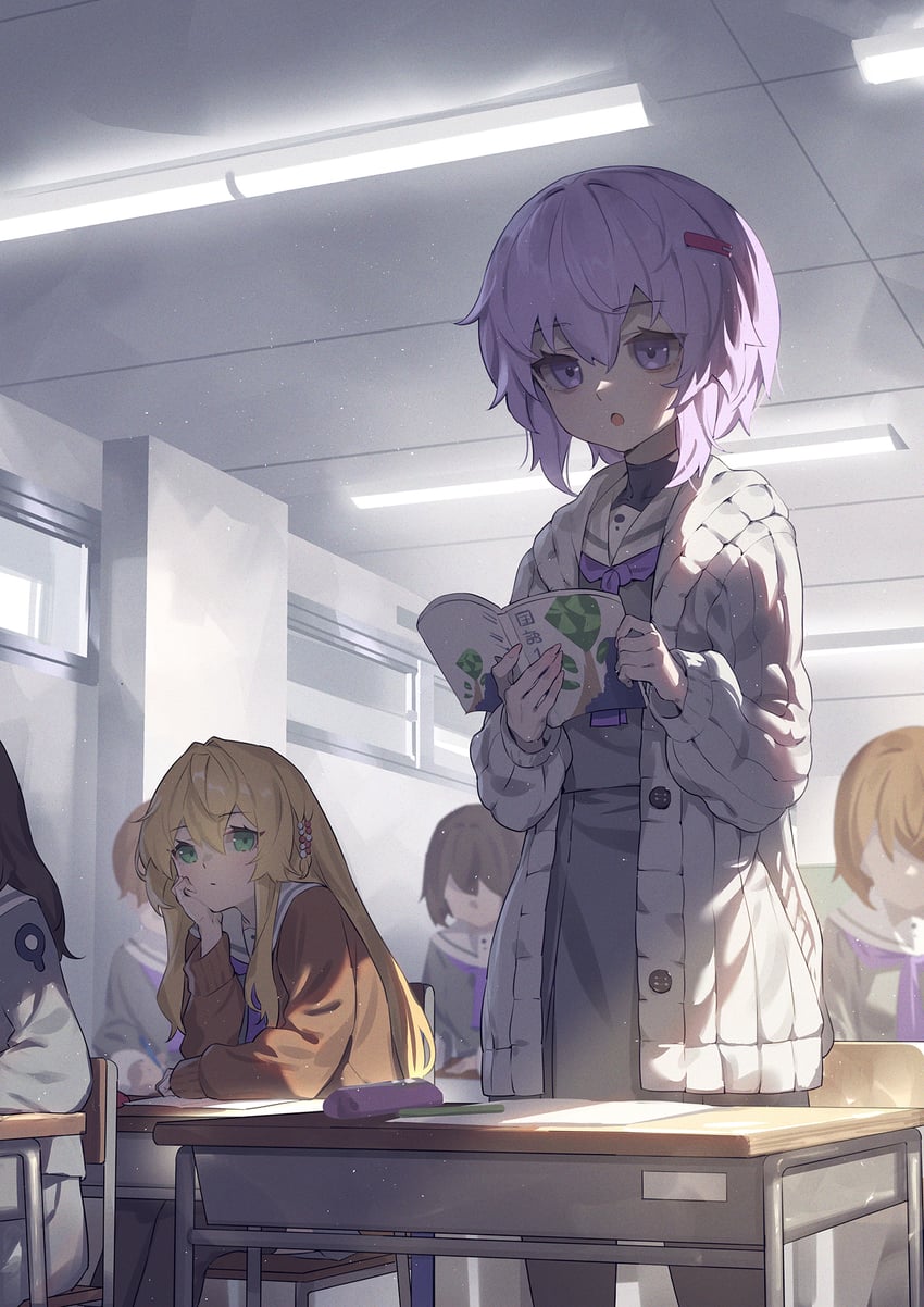 yuzuki yukari and tsurumaki maki (vocaloid and 2 more) drawn by yamamomo_(plank)