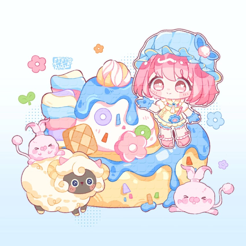 bye-bye dust and blushbunny (nikki and 1 more) drawn by chaichai_(xhs_208122018)