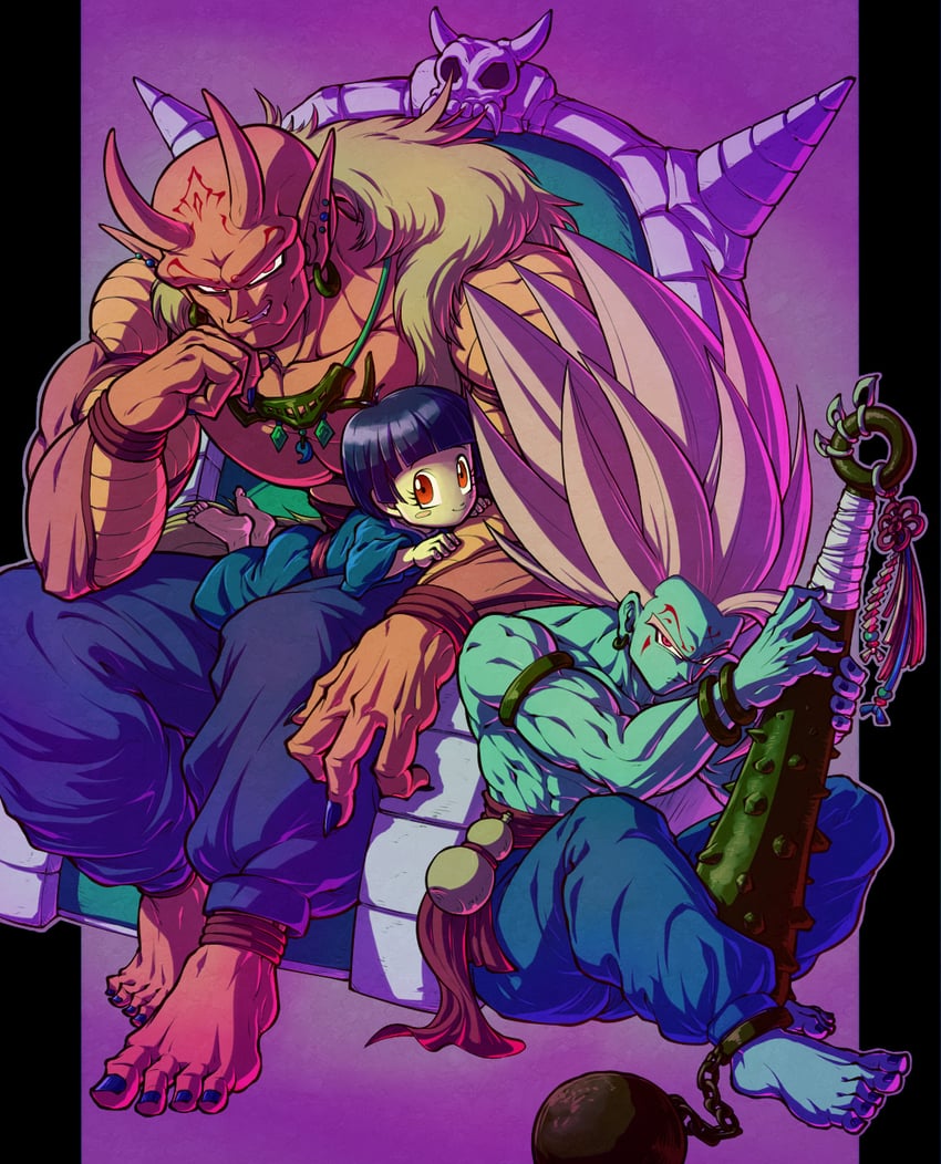 son gohan, pan, piccolo, gohan beast, and orange piccolo (dragon ball and 2 more) drawn by koukyouji