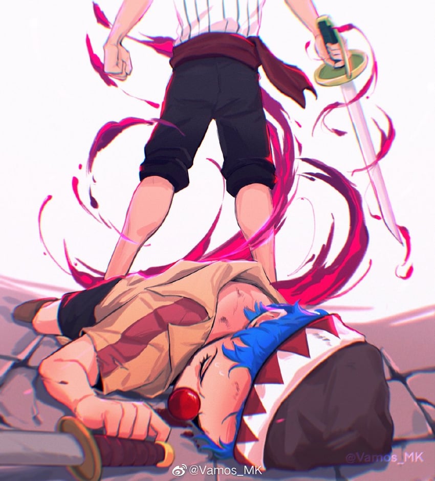 shanks and buggy the clown (one piece) drawn by vamos_mk