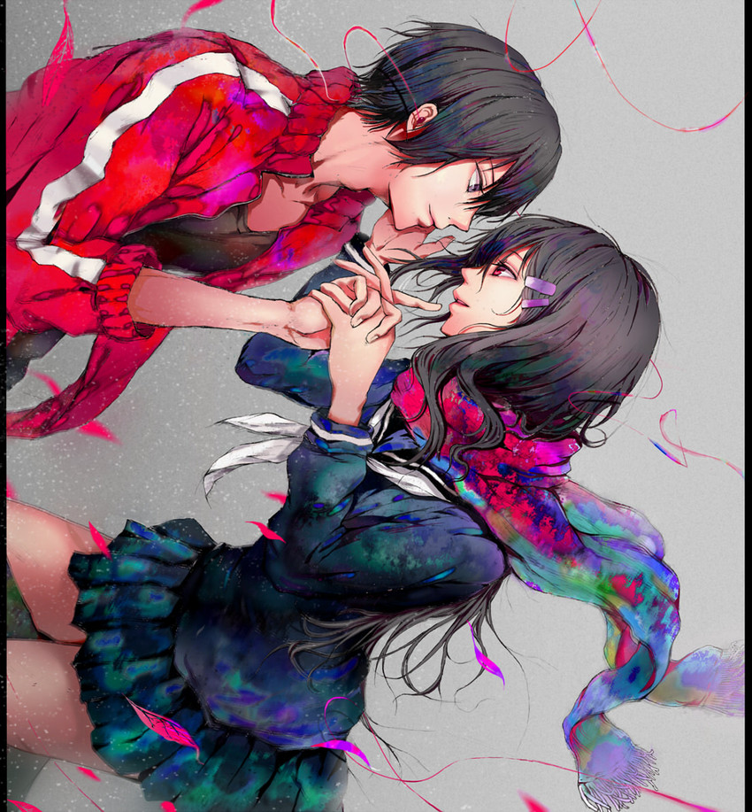 tateyama ayano and kisaragi shintarou (kagerou project) drawn by norari_kuno