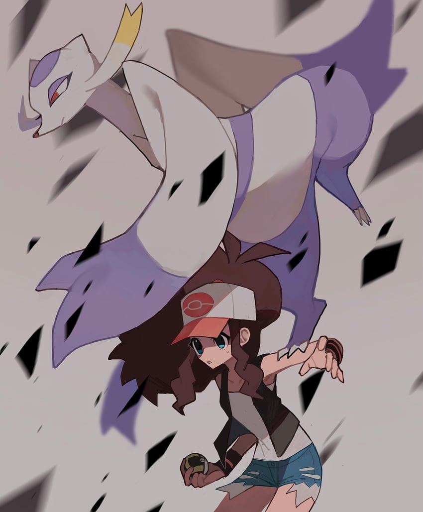 hilda and mienshao (pokemon and 1 more) drawn by 950magi618