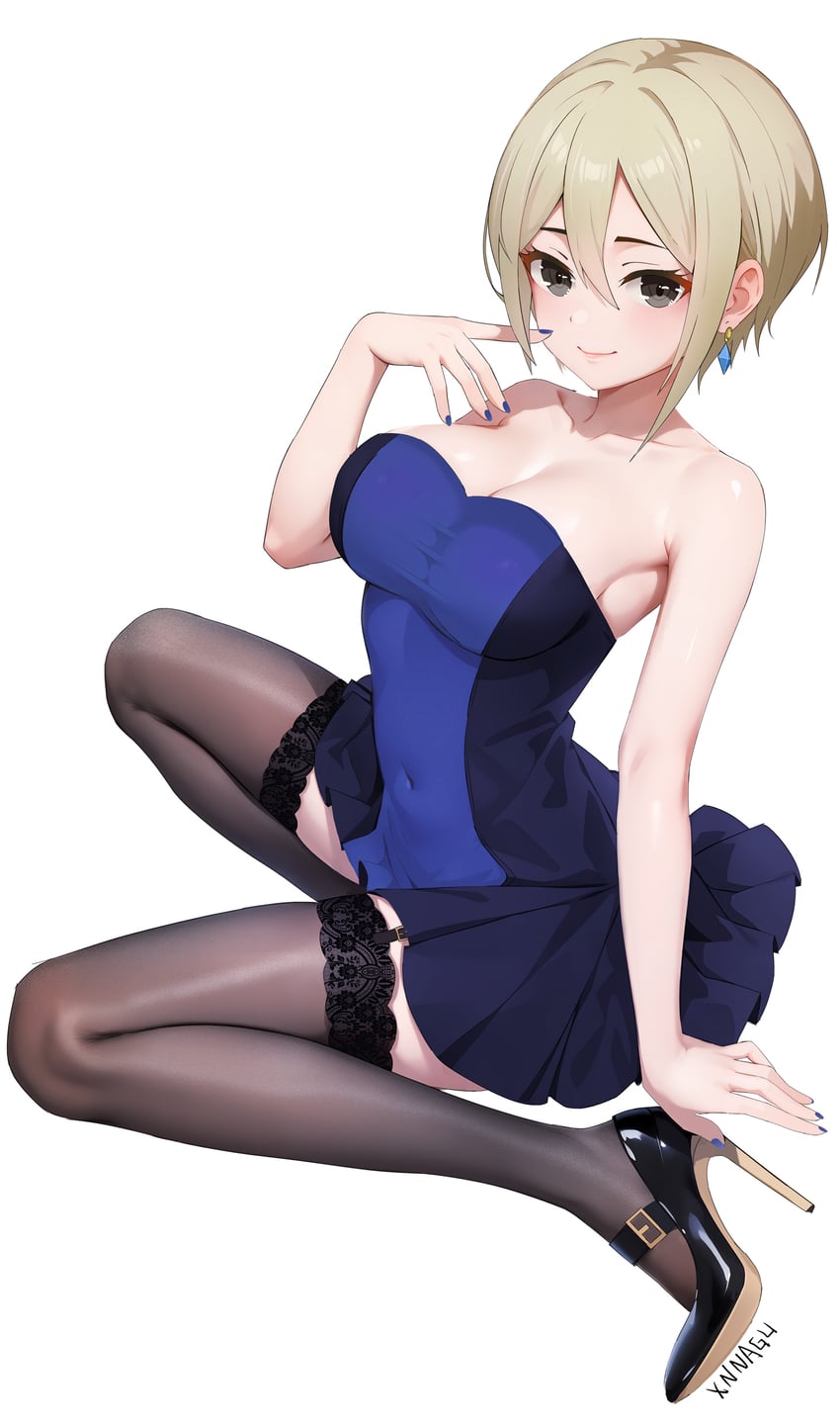 shiomi syuko (idolmaster and 1 more) drawn by xnnagu