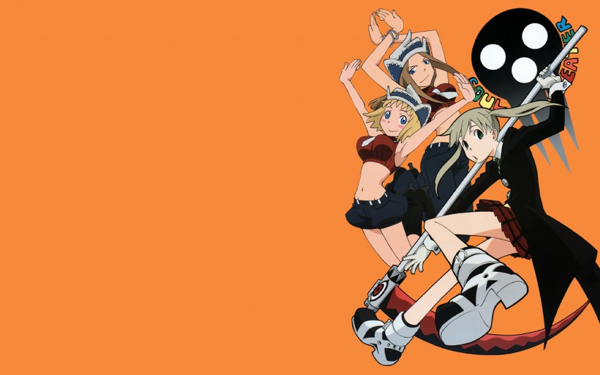 maka albarn, patricia thompson, and elizabeth thompson (soul eater) drawn by komori_kaori