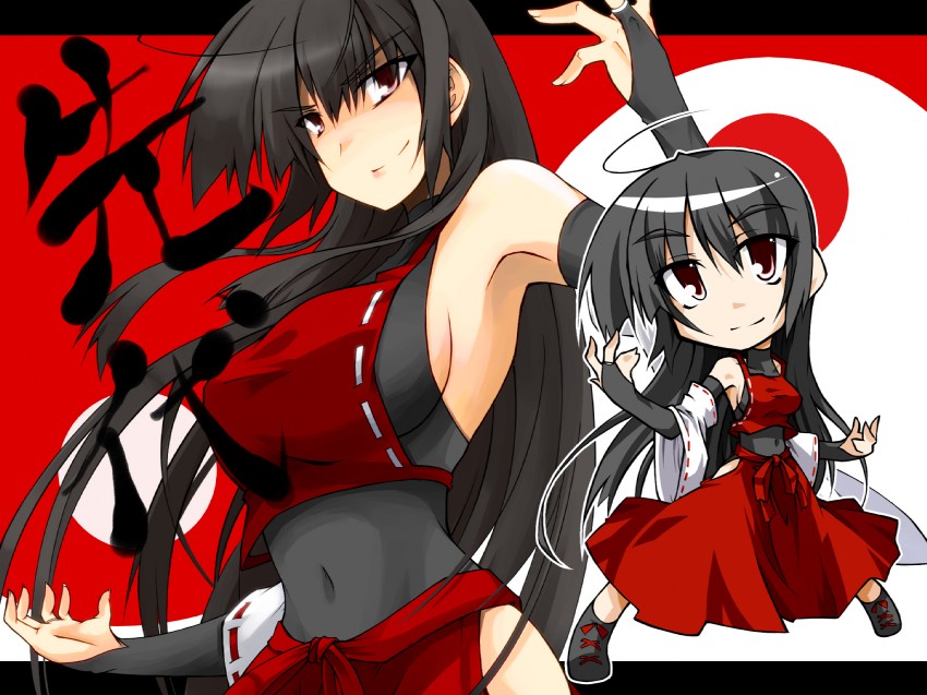 sendai hakurei no miko (original and 2 more) drawn by hemogurobin_a1c
