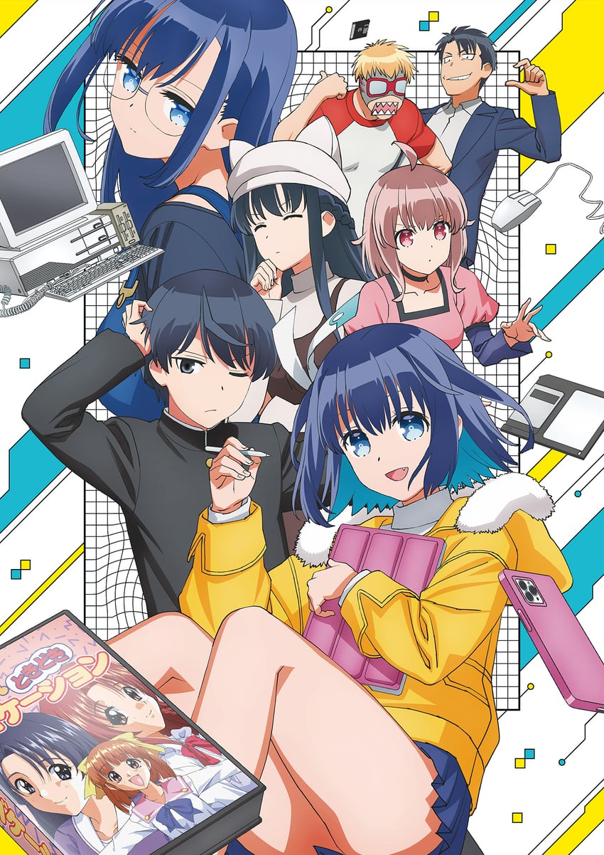 akisato konoha, uehara meiko, shimoda kaori, yamada touya, rokuta mamoru, and 2 more (16bit sensation) drawn by sasaki_masakatsu