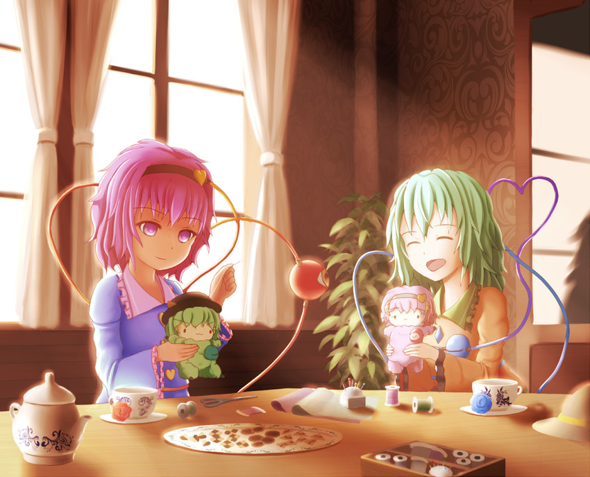 komeiji koishi and komeiji satori (touhou) drawn by aletto-mikan