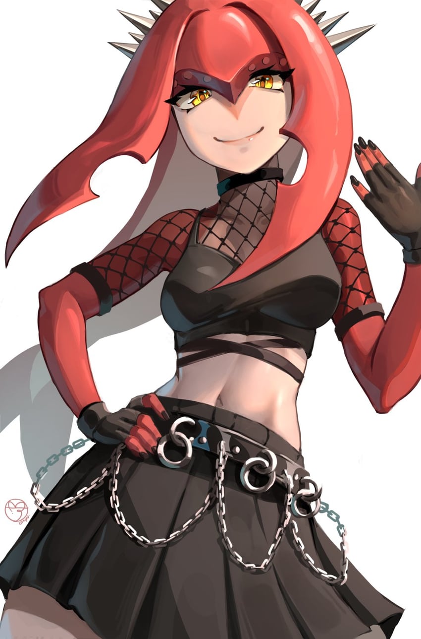mipha (the legend of zelda and 1 more) drawn by lo_kyu