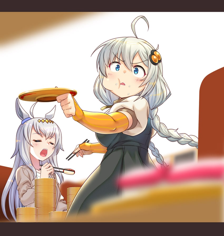 kizuna akari and oguri cap (umamusume and 1 more) drawn by fumitsuki_kyou