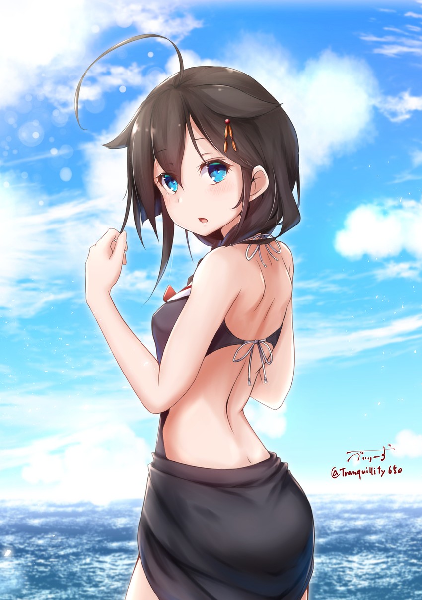 shigure and shigure kai ni (kantai collection) drawn by baileys_(tranquillity650)