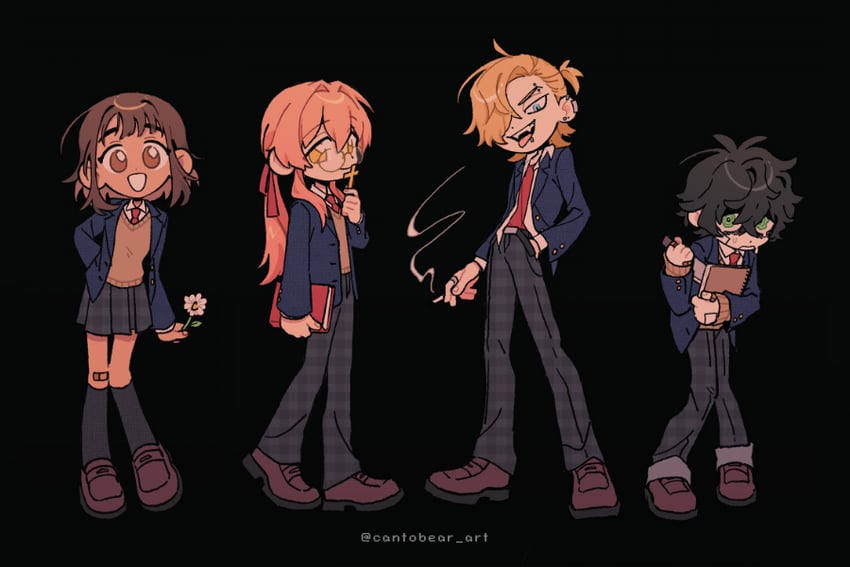whitney, kylar, sydney, and robin (degrees of lewdity) drawn by cantobear