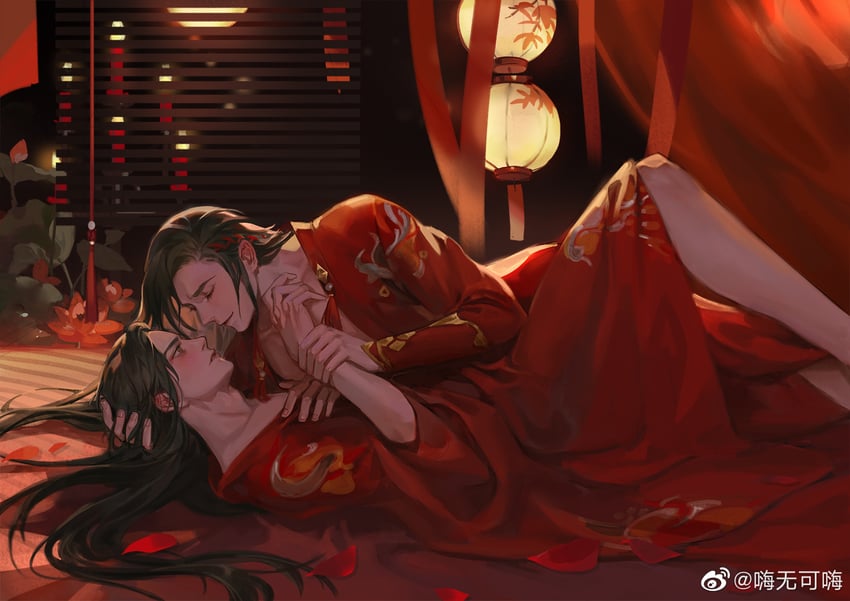 chu wanning and mo ran (erha he ta de bai mao shizun) drawn by haiwu_kehai