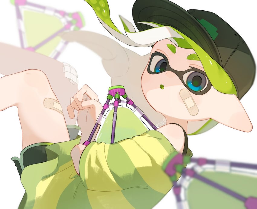 inkling player character and inkling girl (splatoon and 1 more) drawn by sabata_saba