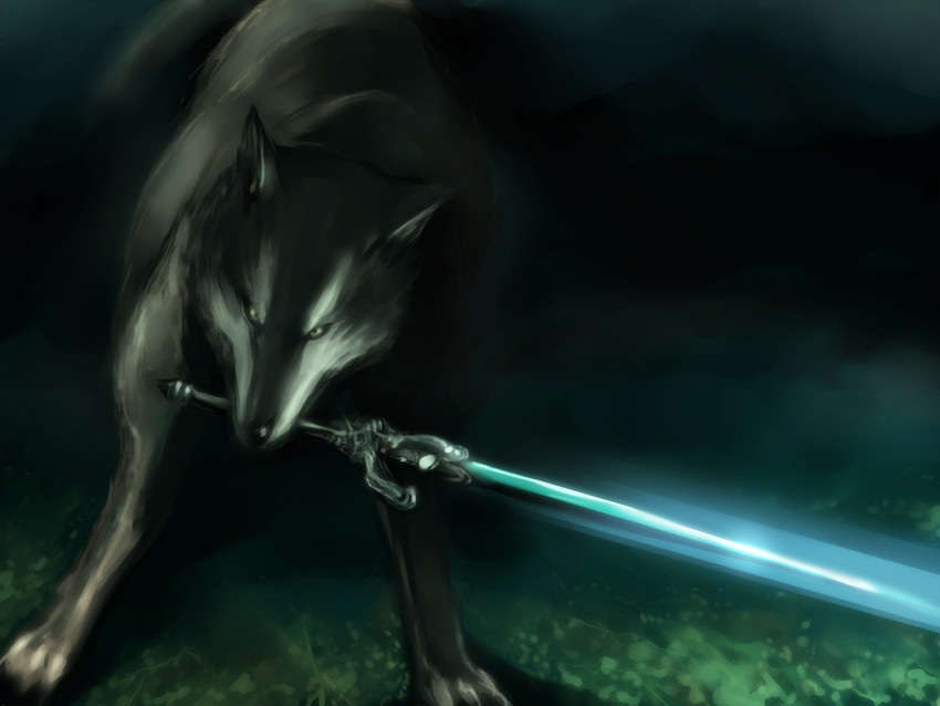 great grey wolf sif (dark souls and 1 more) drawn by kaiga