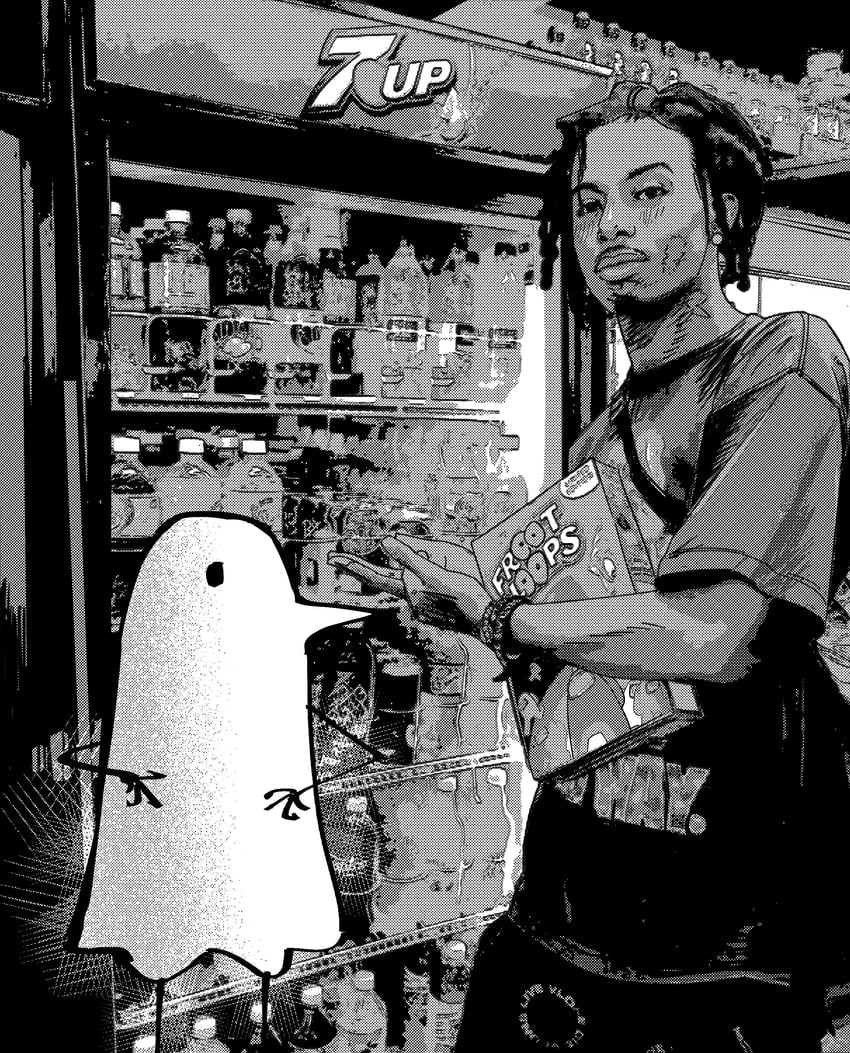 onodera punpun and playboi carti (real life and 3 more) drawn by xyanaid