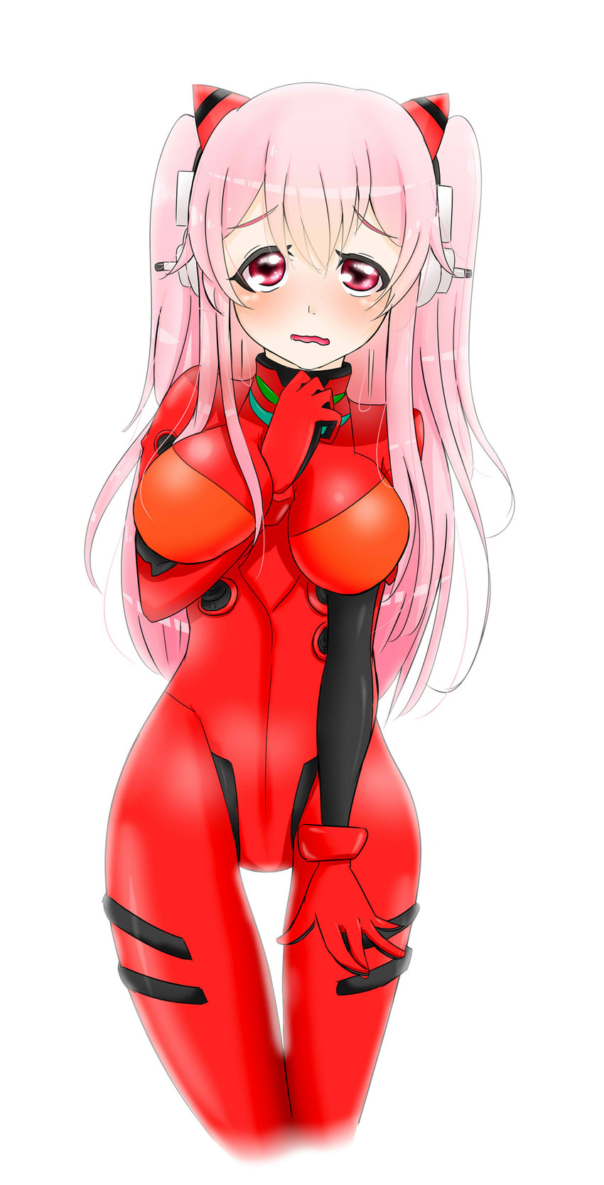 souryuu asuka langley and super sonico (neon genesis evangelion and 2 more) drawn by aki_sakura