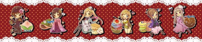 america, united kingdom, japan, russia, france, and 1 more (axis powers hetalia) drawn by xxpolka