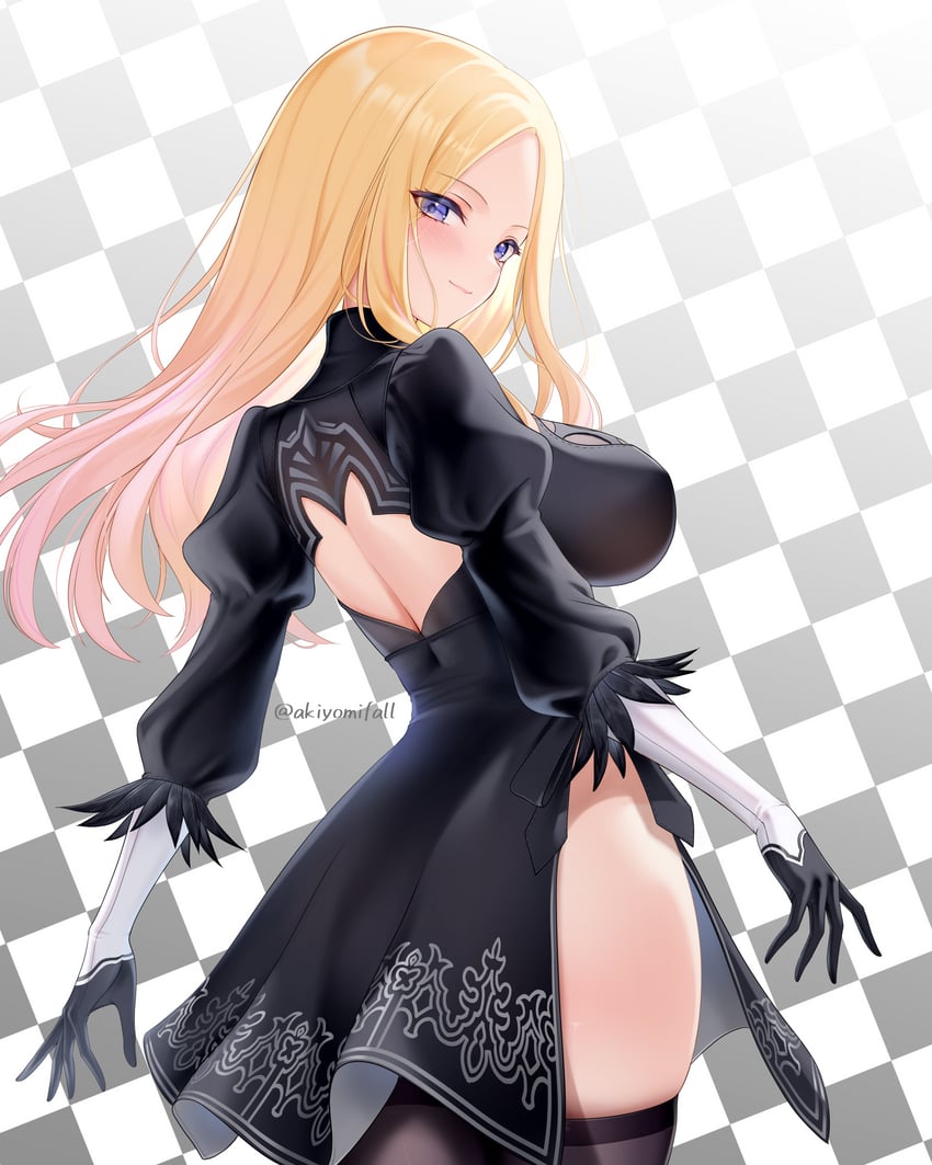 2b and juo sena (idolmaster and 3 more) drawn by akiyomi