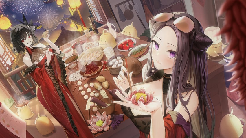 manjuu, chien wu, and hai yung (azur lane) drawn by douya_(yaomiaomiao)