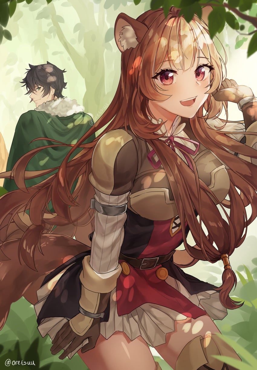 raphtalia and iwatani naofumi (tate no yuusha no nariagari) drawn by oretsuu
