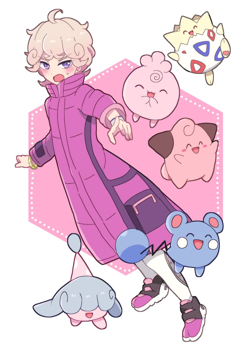 bede, togepi, hatenna, igglybuff, and azurill (pokemon and 1 more) drawn by ioringoxx