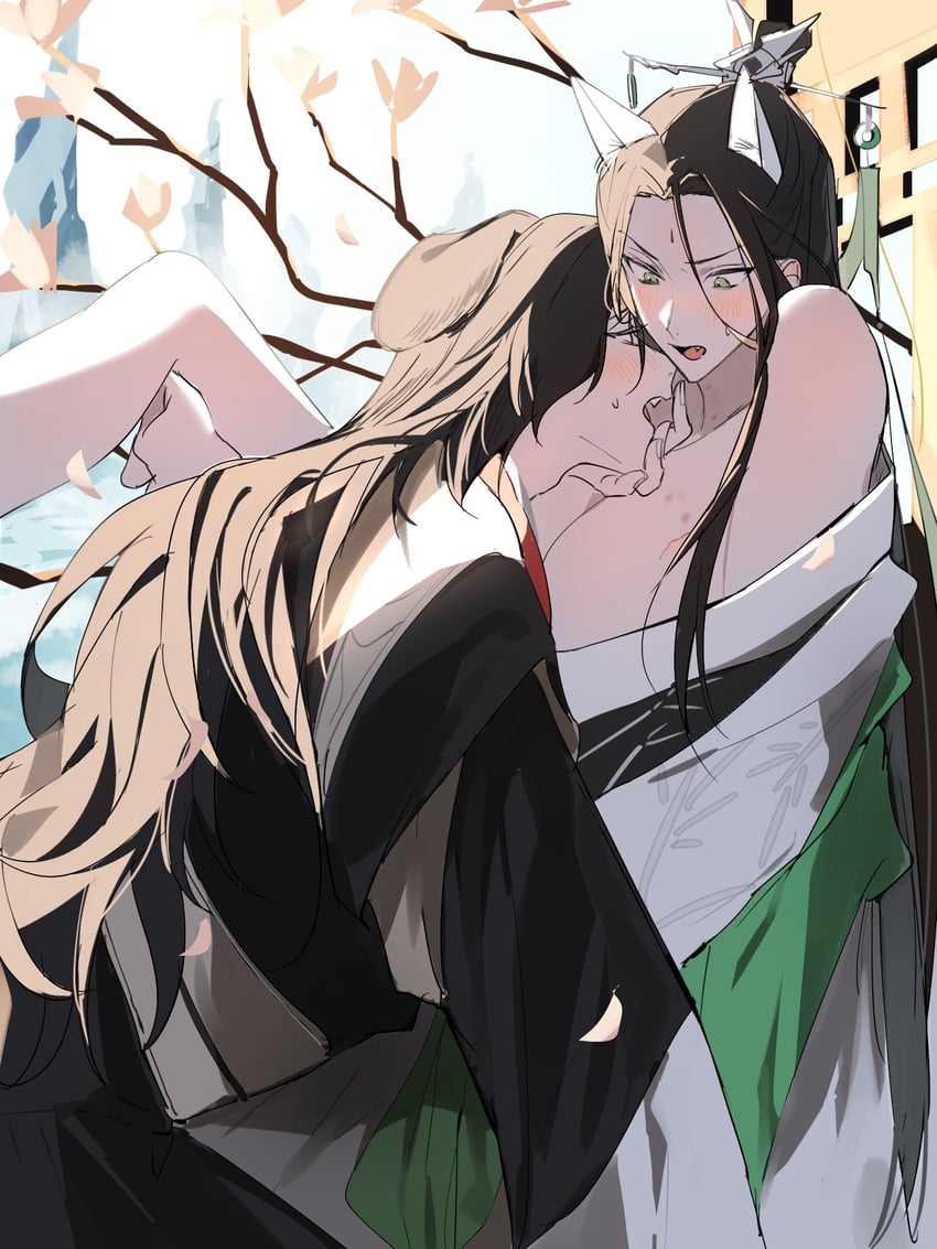 luo binghe and shen qingqiu (renzha fanpai zijiu xitong) drawn by manjuyawaraka
