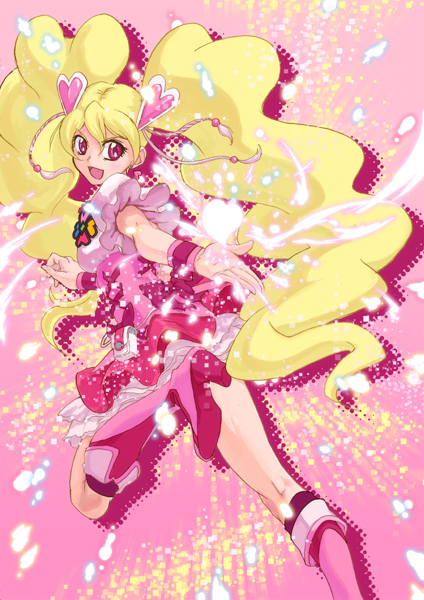 momozono love and cure peach (precure and 1 more) drawn by uyoshi