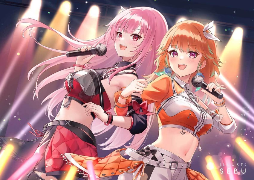 mori calliope and takanashi kiara (hololive and 1 more) drawn by sebu_illust